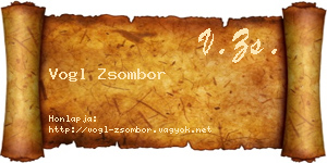 Vogl Zsombor névjegykártya
